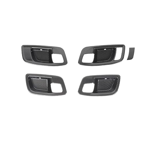 Innenraum Türgriff innen passend ABS Auto-Innentürgriff-Schüssel-Dekorationsabdeckung Zieraufkleber Zubehör/Passend for Dodge Charger/Chrysler 300C ab 2011(Carbon Fiber Grain) von TKDCKF