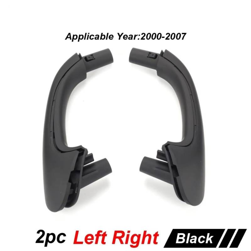 Innenraum Türgriff innen passend Auto-Innentür-Haltegriffe, Ersatz/Passend for Mercedes Benz W203 C-Klasse 2000-2007 2038101551(Black set) von TKDCKF