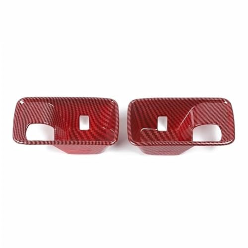 Innenraum Türgriff innen passend Auto-Innentürgriff-Schüssel-Dekorationsabdeckung/FIT for Dodge Challenger 2009 2010 2011 2012 2013 2014 Zubehör(Red carbon fiber) von TKDCKF