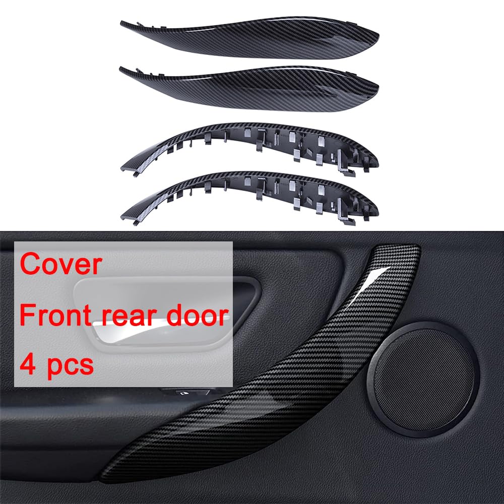 Innenraum Türgriff innen passend Auto-Innentürgriffabdeckung/Passend for BMW F30 F80 F31 F32 F33 F34 F35 F36 3er 4er-Reihe, Kohlefaser-Griffabdeckung ersetzen(Cover 4 pcs) von TKDCKF