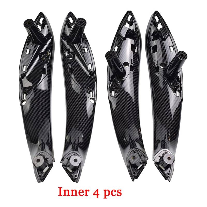 Innenraum Türgriff innen passend Auto-Innentürgriffabdeckung/Passend for BMW F30 F80 F31 F32 F33 F34 F35 F36 3er 4er-Reihe, Kohlefaser-Griffabdeckung ersetzen(Front rear 4 pcs) von TKDCKF