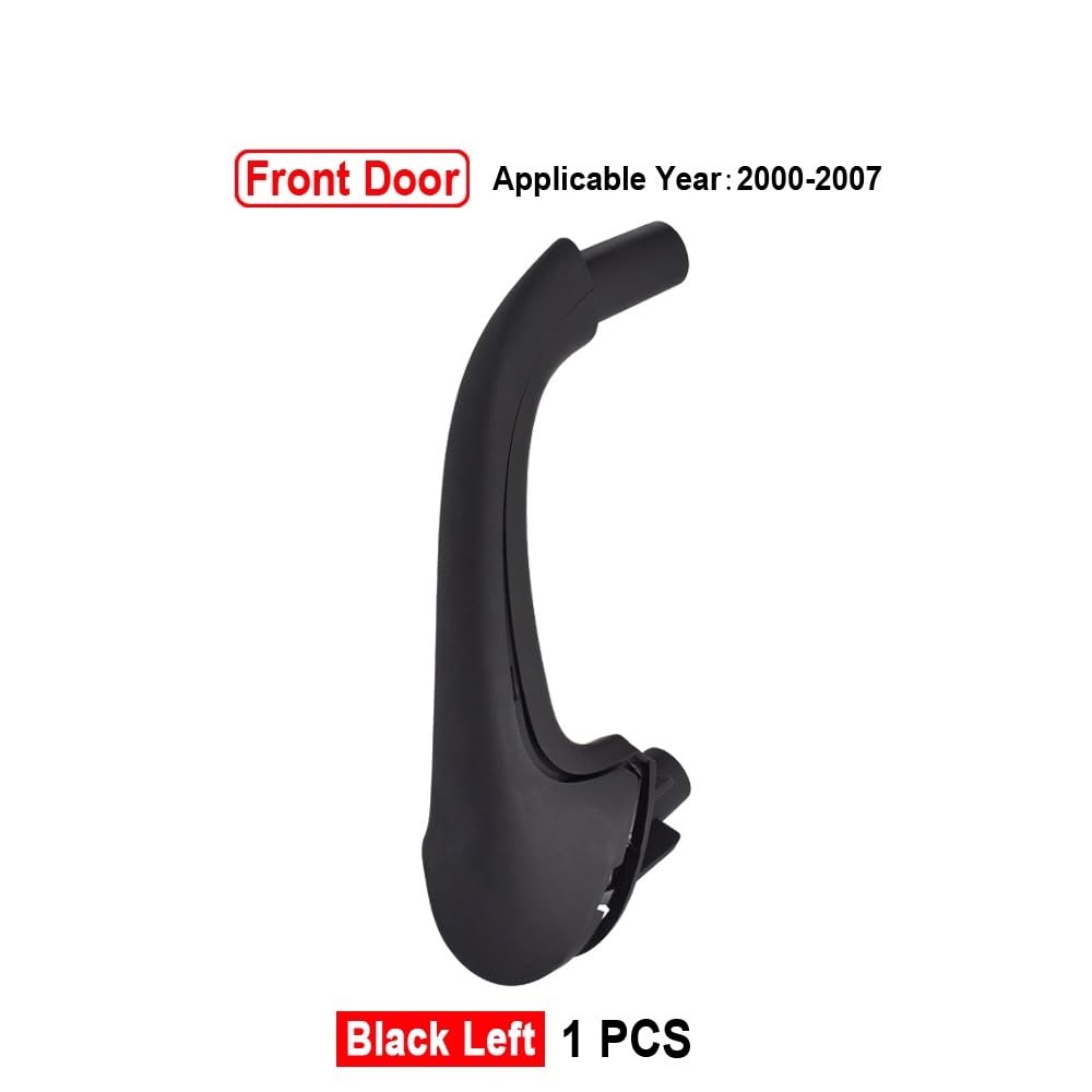 Innenraum Türgriff innen passend Auto-Innentürgriffabdeckung vorne links rechts Innenzubehör Griffe/Passend for Mercedes Benz W203 2000-2007(Black-Left) von TKDCKF