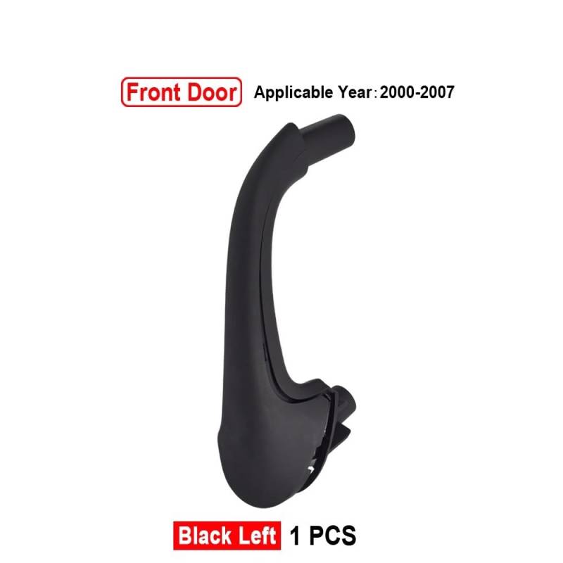 Innenraum Türgriff innen passend Auto-Innentürgriffabdeckung vorne links rechts Innenzubehör Griffe/Passend for Mercedes Benz W203 2000-2007(Black-Left) von TKDCKF