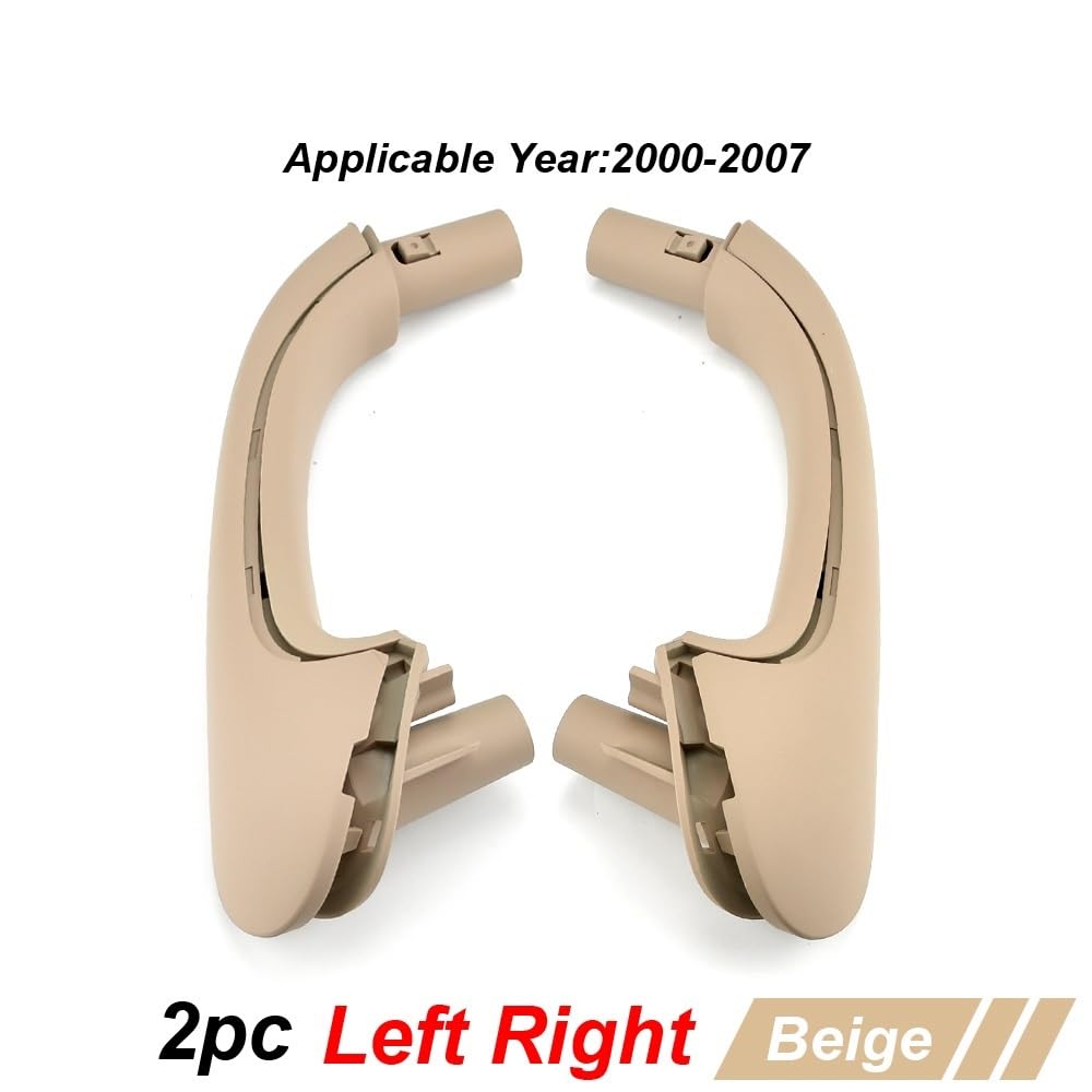 Innenraum Türgriff innen passend Auto-Innentürgriffverkleidung vorne links/rechts, passend for Mercedes, passend for Benz W203 C-Klasse 2038101551(Beige-2PCS) von TKDCKF