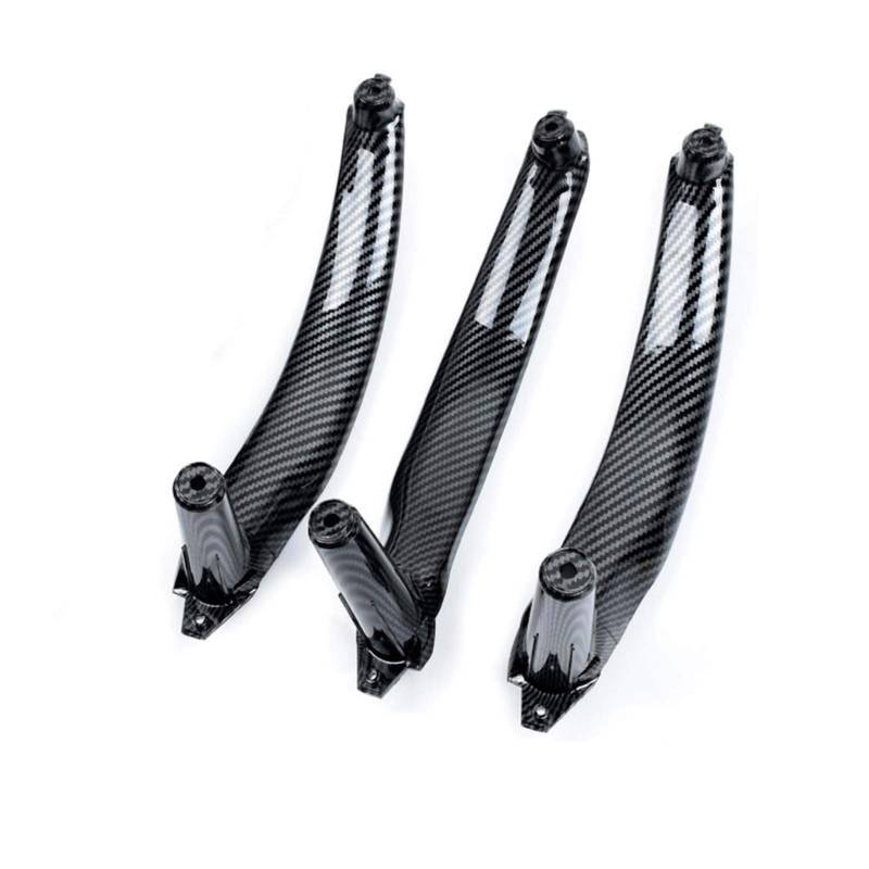 Innenraum Türgriff innen passend Auto links rechts Carbon Fiber Innentür Armlehne Griff Innenverkleidung Pull Trim Abdeckung/Passend for BMW E70 E71 E72 X5 X6 2007-2013(RHD 3Pcs) von TKDCKF