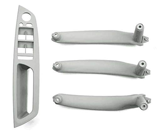 Innenraum Türgriff innen passend Beige Schwarz Grau Armlehne Auto Links Vorne Fahrersitz LHD Innen Tür Griff Innen Panel Pull Trim Abdeckung/Fit for BMW E70 E71 X5 X6(Gray Full 4 Pcs) von TKDCKF