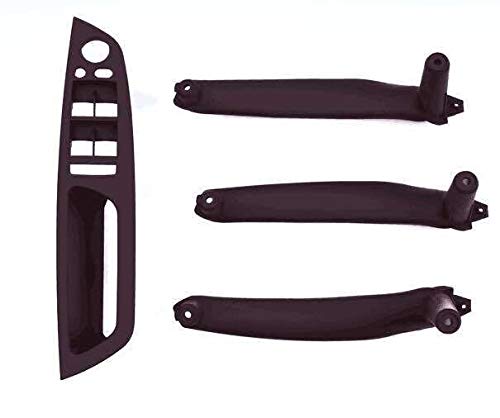 Innenraum Türgriff innen passend Beige Schwarz Grau Armlehne Auto Links Vorne Fahrersitz LHD Innen Tür Griff Innen Panel Pull Trim Abdeckung/Fit for BMW E70 E71 X5 X6(Mocha Full 4 Pcs) von TKDCKF