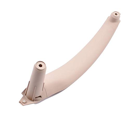 Innenraum Türgriff innen passend Beigefarbener Auto-Innentürgriff aus echtem Leder for vorne und hinten, links und rechts, Innenverkleidung, Zugverkleidung, passend for BMW E70 E71 X5 X6 07–13(Beige R von TKDCKF