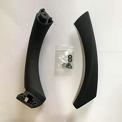 Innenraum Türgriff innen passend Grau Beige Schwarz Links Rechts Auto Innengriff Innentür Armlehne Panel Pull Trim Abdeckung/Fit for BMW 3 Serie E90 E91 328 330 335(Black(on the left)) von TKDCKF