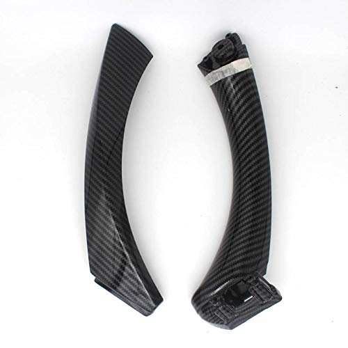 Innenraum Türgriff innen passend Grau Beige Schwarz Links Rechts Auto Innengriff Innentür Armlehne Panel Pull Trim Abdeckung/Fit for BMW 3 Serie E90 E91 328 330 335(Carbon fibre (right)) von TKDCKF