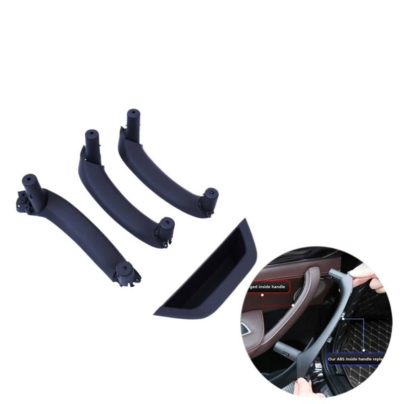 Innenraum Türgriff innen passend LHD RHD Beige Schwarz Auto Vorne Hinten/Links Rechts Innen Türgriff Innenverkleidung Pull Trim Abdeckung/Fit for BMW X3 X4 F25 F26 2010-2016(Genuine leather LHD) von TKDCKF