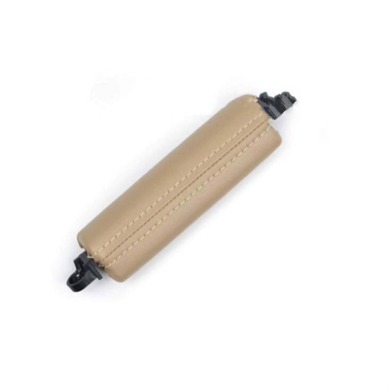 Innenraum Türgriff innen passend LHD RHD Echtleder Fahrerseite Innentürgriff Zierleiste Beige Schwarz/Passend for Volkswagen Touareg 2003-2010(BeigeO) von TKDCKF