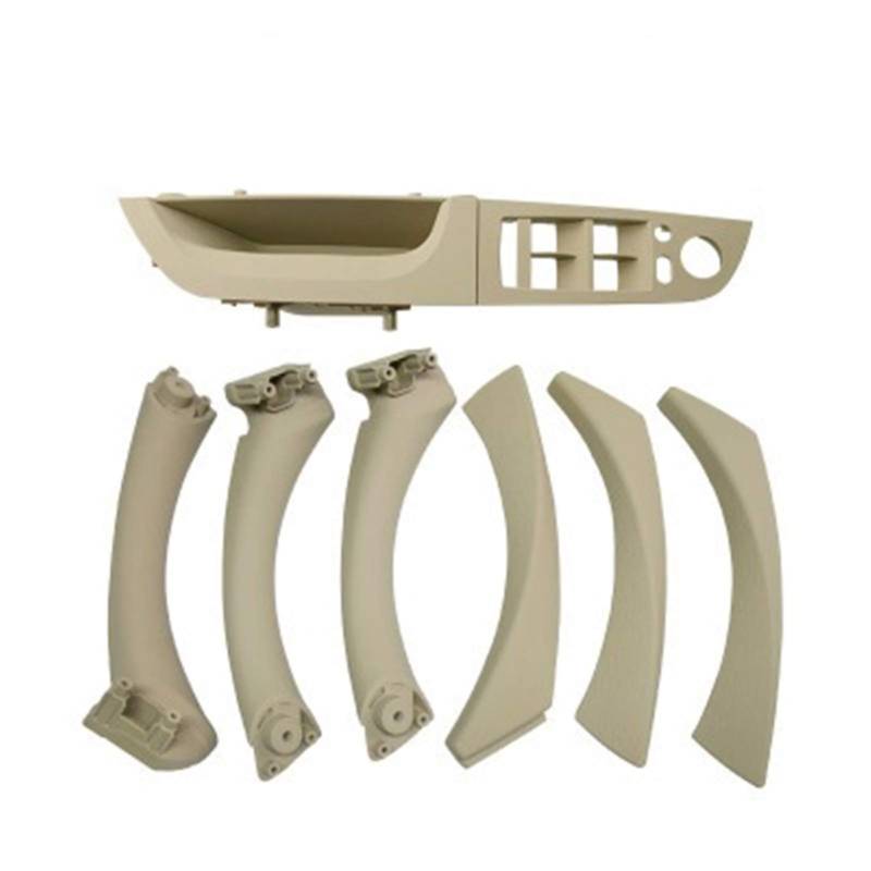 Innenraum Türgriff innen passend Originales Innentürgriff-Panel-Kit/Passend for BMW E90 E91 3er-Serie 2004-2012 Limousine Pull Trim Cover Autozubehör(37.5 cm Beige 9 Pcs) von TKDCKF