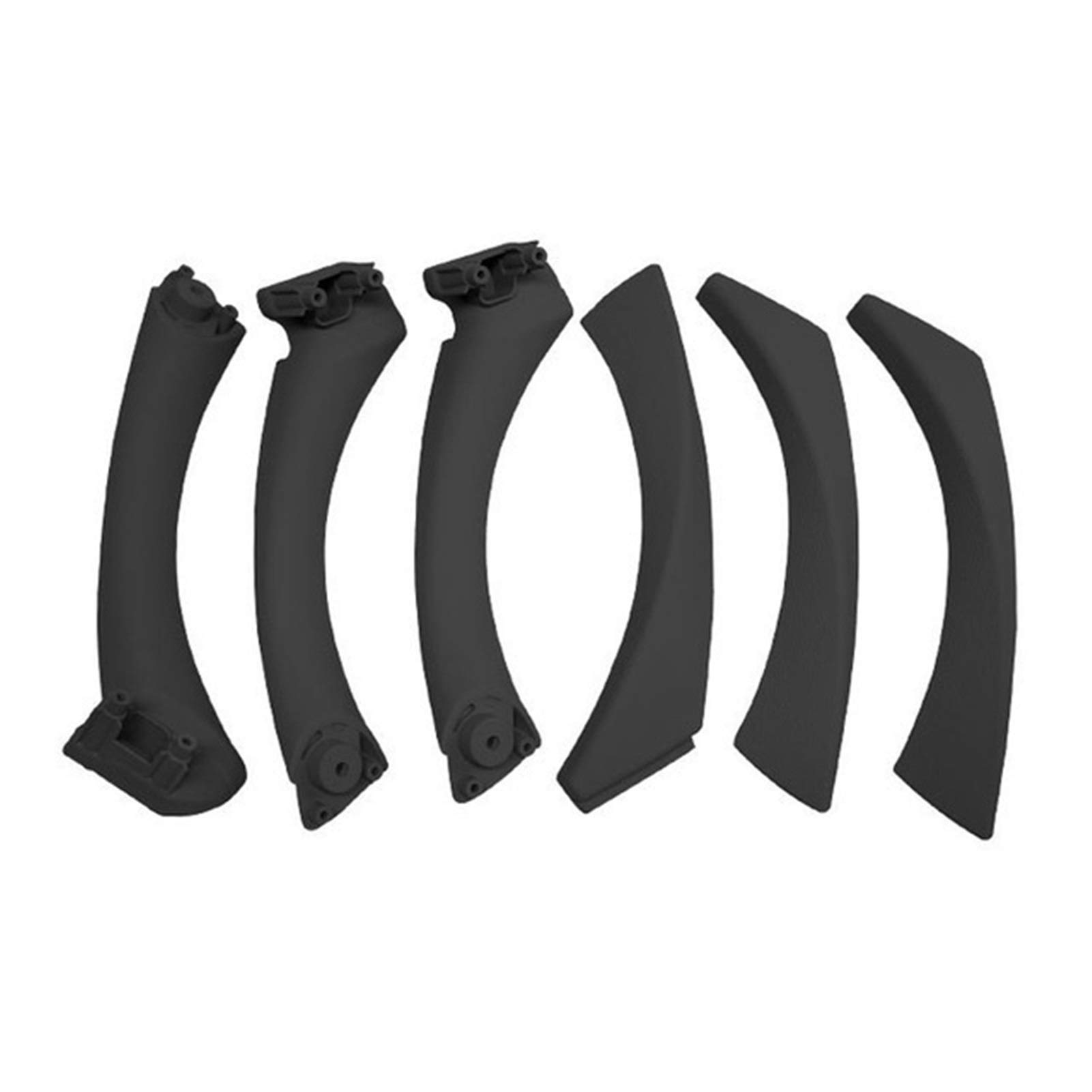 Innenraum Türgriff innen passend Originales Innentürgriff-Panel-Kit/Passend for BMW E90 E91 3er-Serie 2004-2012 Limousine Pull Trim Cover Autozubehör(Black 6 Pcs) von TKDCKF