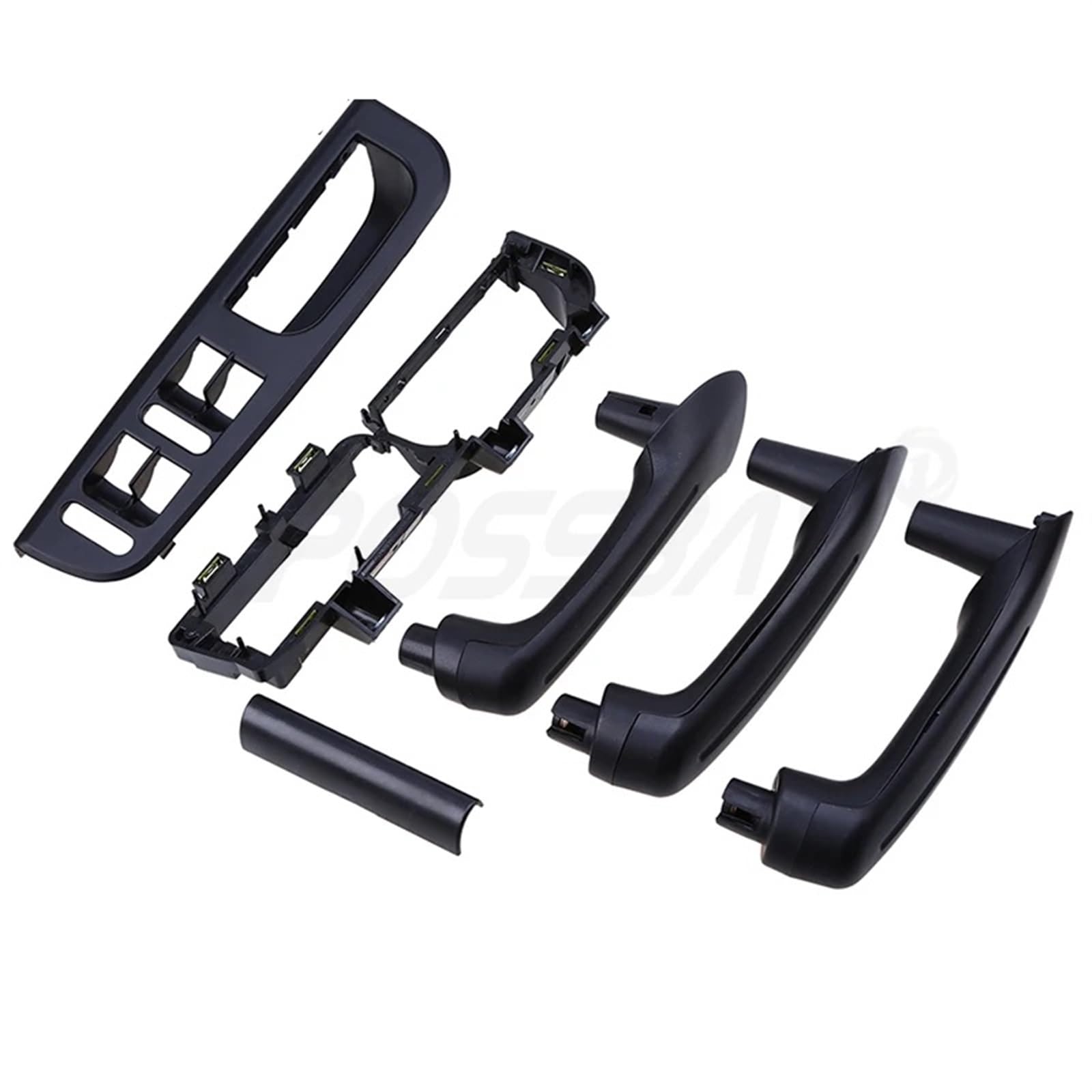 Innenraum Türgriff innen passend POSSBAY 6 Pcs Schwarz Innen Tür Haltegriff Abdeckung Halterung Lünette Panel Trim/Fit for VW Golf IV 4 GTI/R32/Variante Linke Seite Teil von TKDCKF