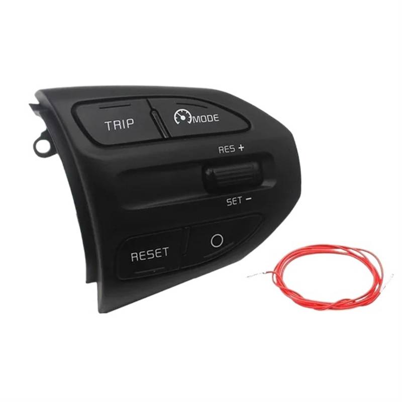 Lenkrad Schalter Kompatibel/Fit for KIA K2 Rio X LINE Tasten Bluetooth Telefon Tempomat Lautstärke Lenkrad Knopfschalter(Rest-red Wire) von TKDCKF