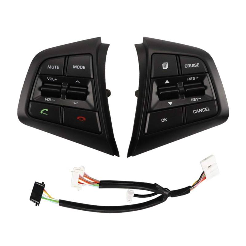 Lenkrad Schalter Kompatibel/Passend for Hyundai Creta 1.6L 2.0L IX25 Lenkradtasten Tempomat Bluetooth-Schalter Fernbedienung Lautstärketaste Autozubehör(Creta 2.0 L R C) von TKDCKF