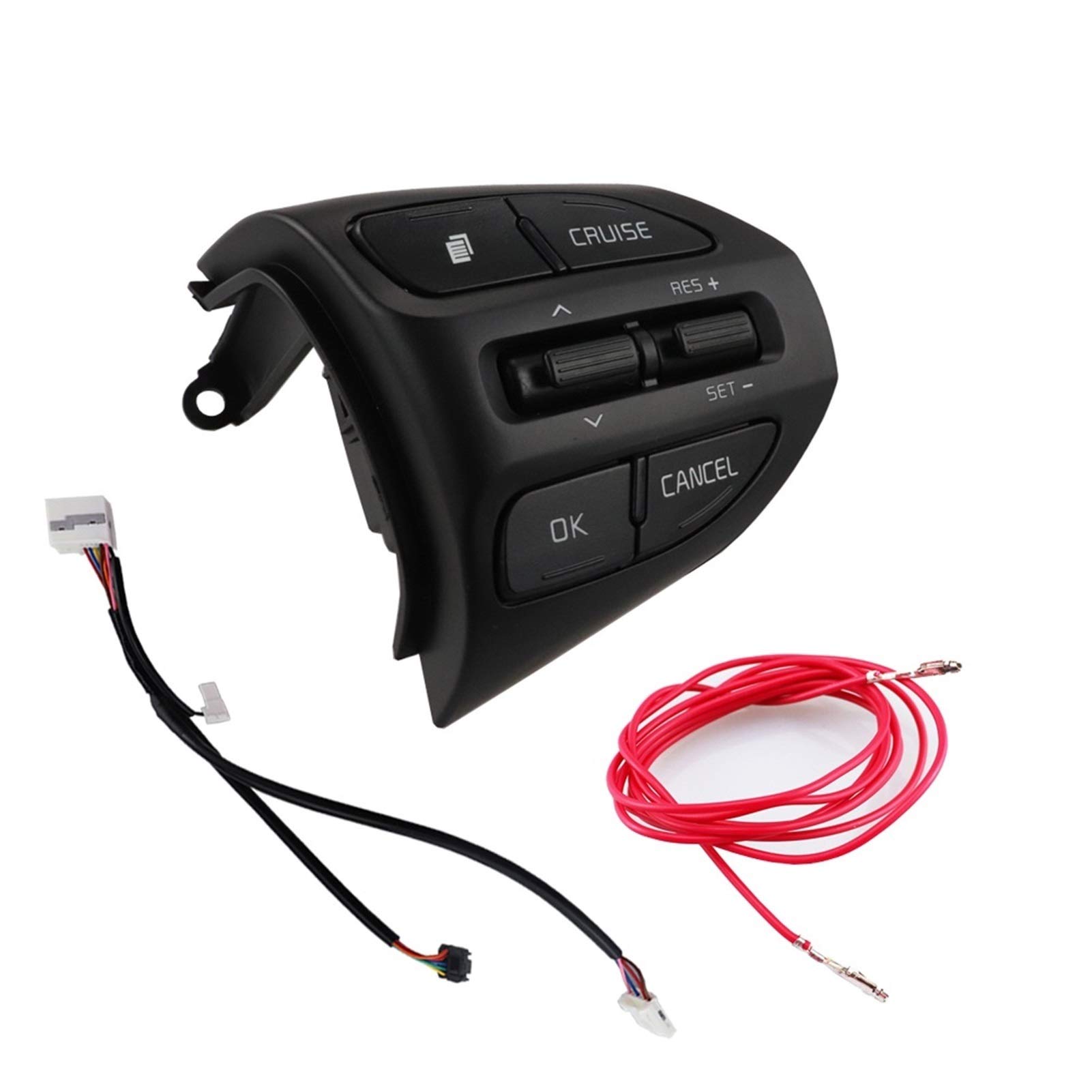 Lenkrad Schalter Kompatibel/Passend for KIA K2 Rio IKSLAIN August X-LINE Luxe RED LINE Auto-Lenkradtaste, Tempomatschalter, Audio-Bluetooth-Medientasten(K2 D Cable) von TKDCKF