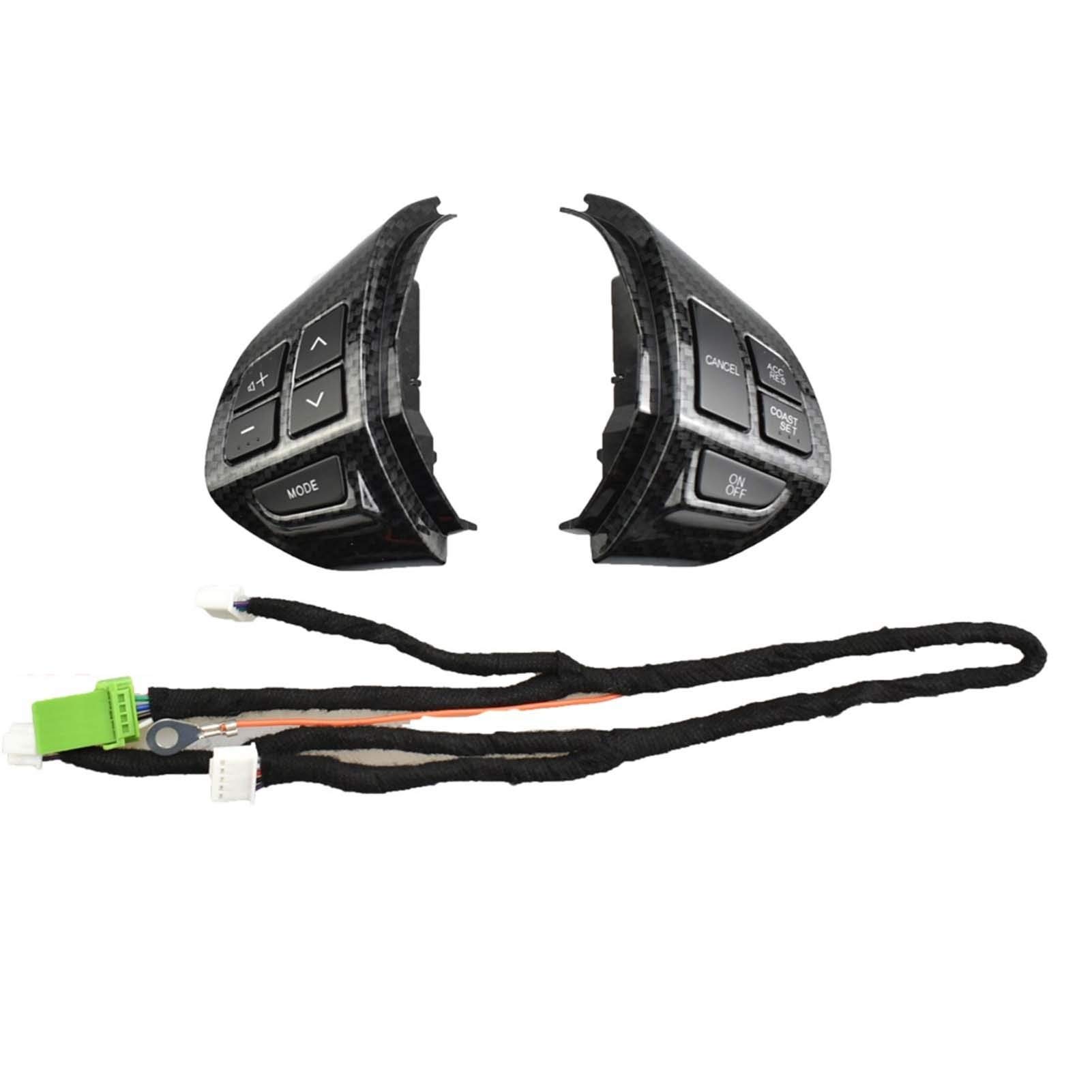 Lenkrad Schalter Kompatibel Auto-Lenkrad-Bedientasten mit 5-poligem Kabel/passend for Outlender XL 2.4 S12 2008(Carbon Fibre 5PINS) von TKDCKF