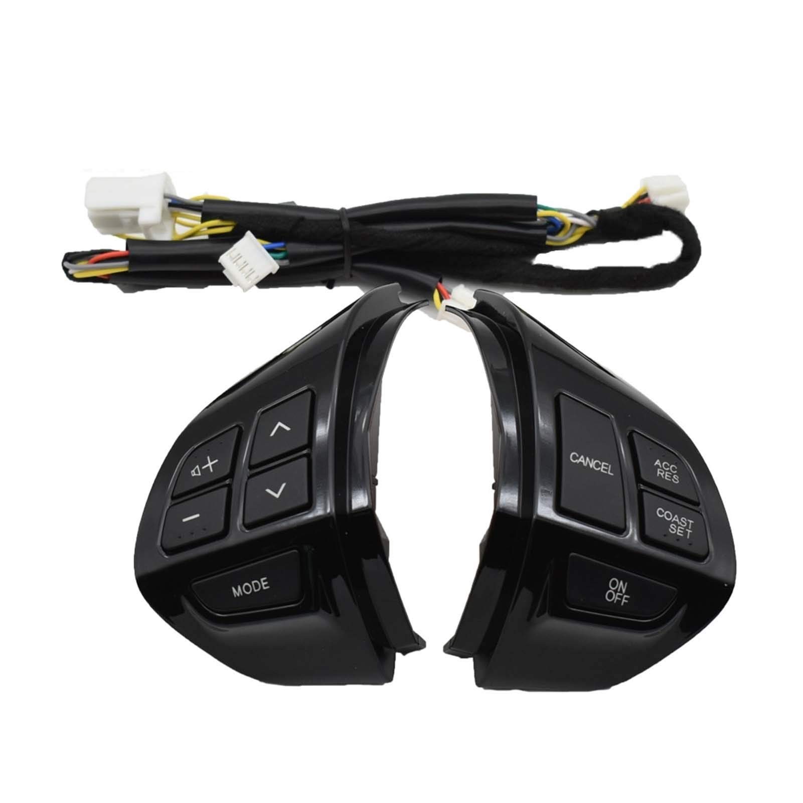 Lenkrad Schalter Kompatibel Auto-Lenkrad-Bedientasten mit Draht, passend for M-ITSUBISHI Lancer Outlander ASX 2007 2008 2009 2010 2011(ASX Pianoblack 10pin) von TKDCKF