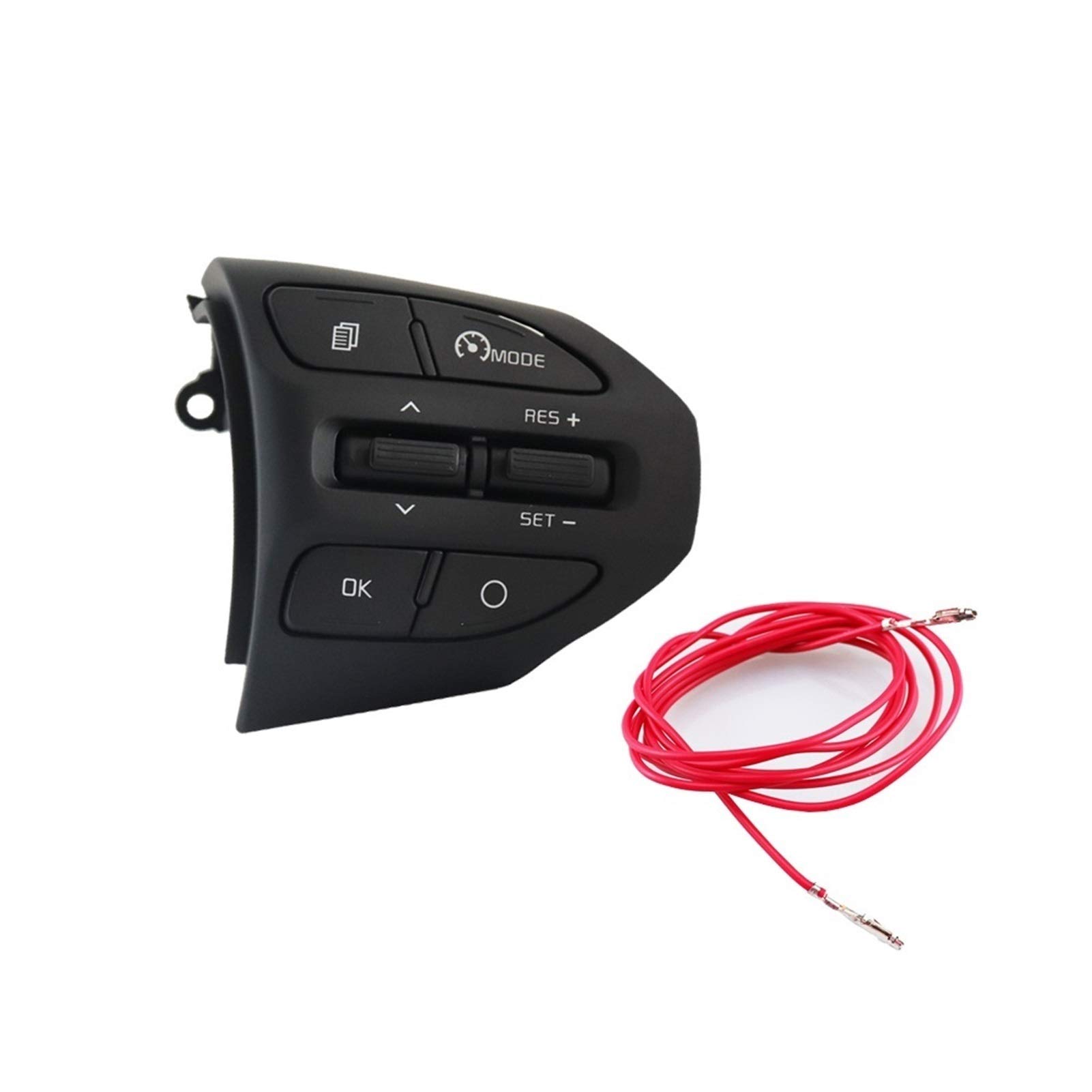 Lenkrad Schalter Kompatibel Auto-Lenkradknopf/Passend for KIA K2 Rio IKSLAIN August X-LINE Luxe RED LINE Tempomat Bluetooth Audio Telefon Lautstärkeschalter(Model A Red C) von TKDCKF