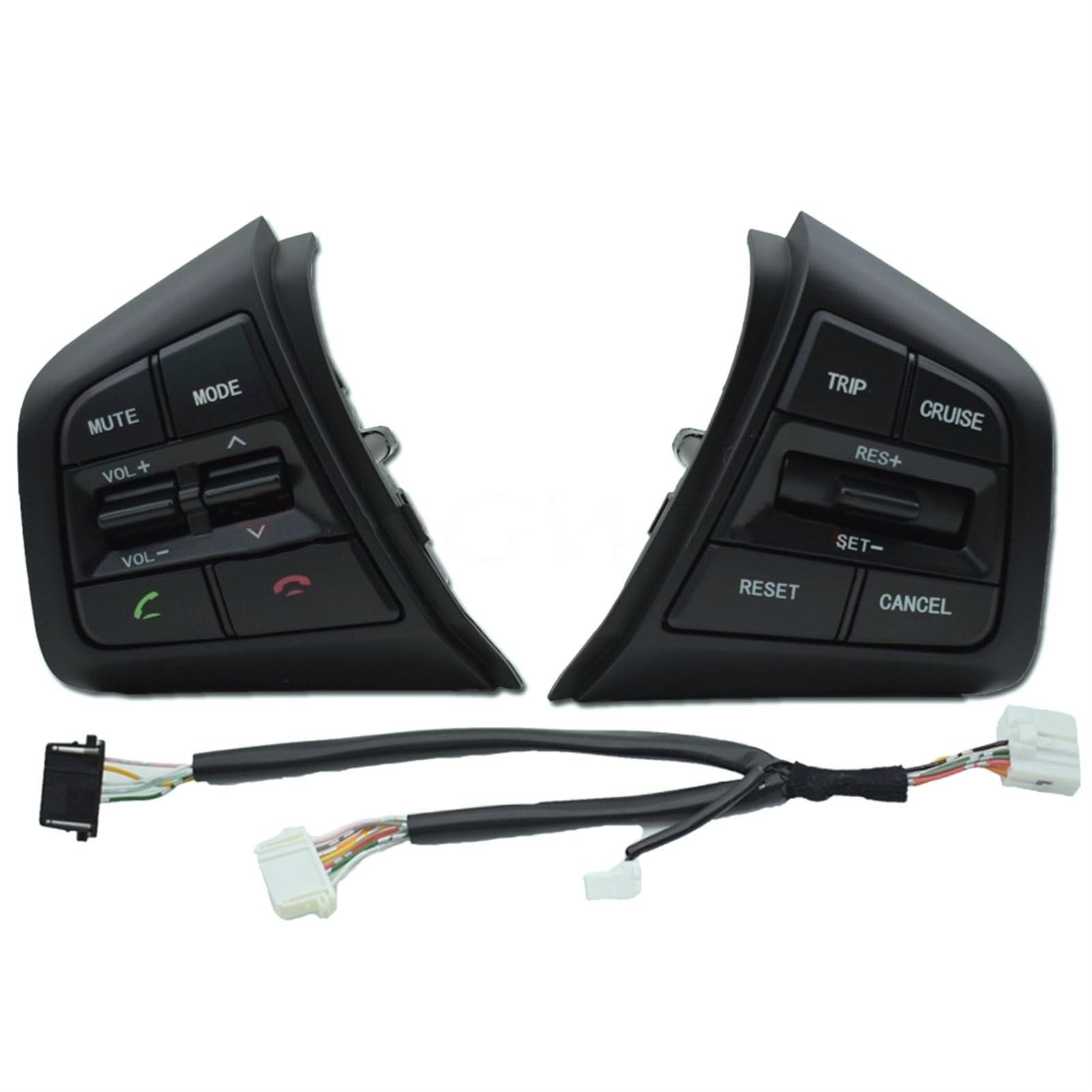 Lenkrad Schalter Kompatibel Fernbedienungs-Tempomattaste/Passend for Hyundai Ix 25 1.6 / / Passend for Creta 2.0 Auto-Lenkrad-Bedientastenschalter mit Kabeln(IX25 1.6L) von TKDCKF