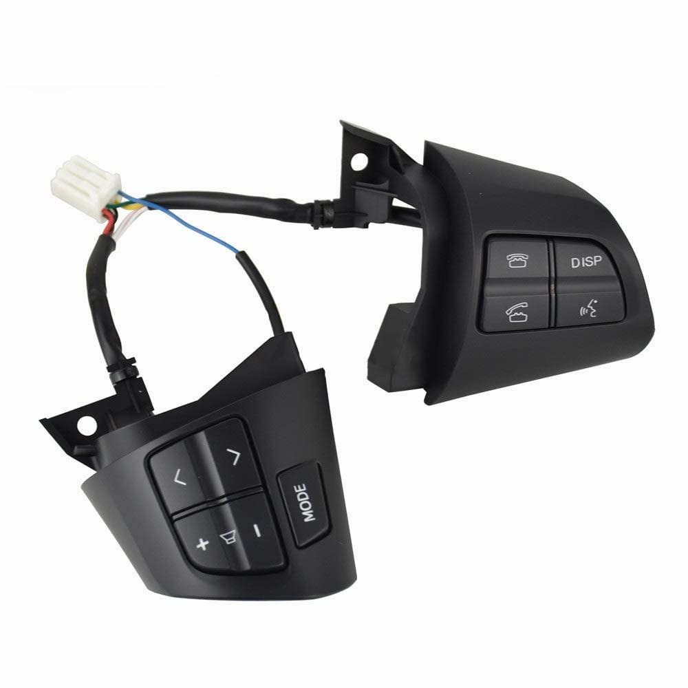 Lenkrad Schalter Kompatibel Lenkradschalter Tasten Lenkrad-Audio-Steuertaste/Passend for Toyota Corolla/Wish / Rav4 / Altis OE(Black Button) von TKDCKF