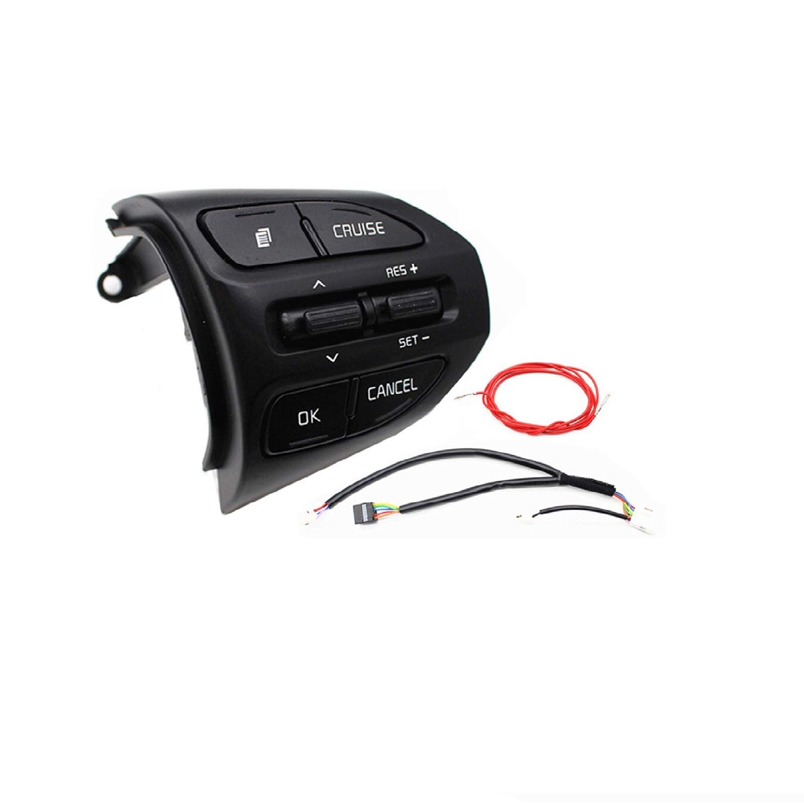 Lenkrad Schalter Kompatibel Lenkradtaste/Passend for KIA K2 Rio 2017 2018 Rio X LINE Schalter for Bluetooth-Telefon Tempomat Lautstärkeschalter(6WORDS 2WIRES) von TKDCKF