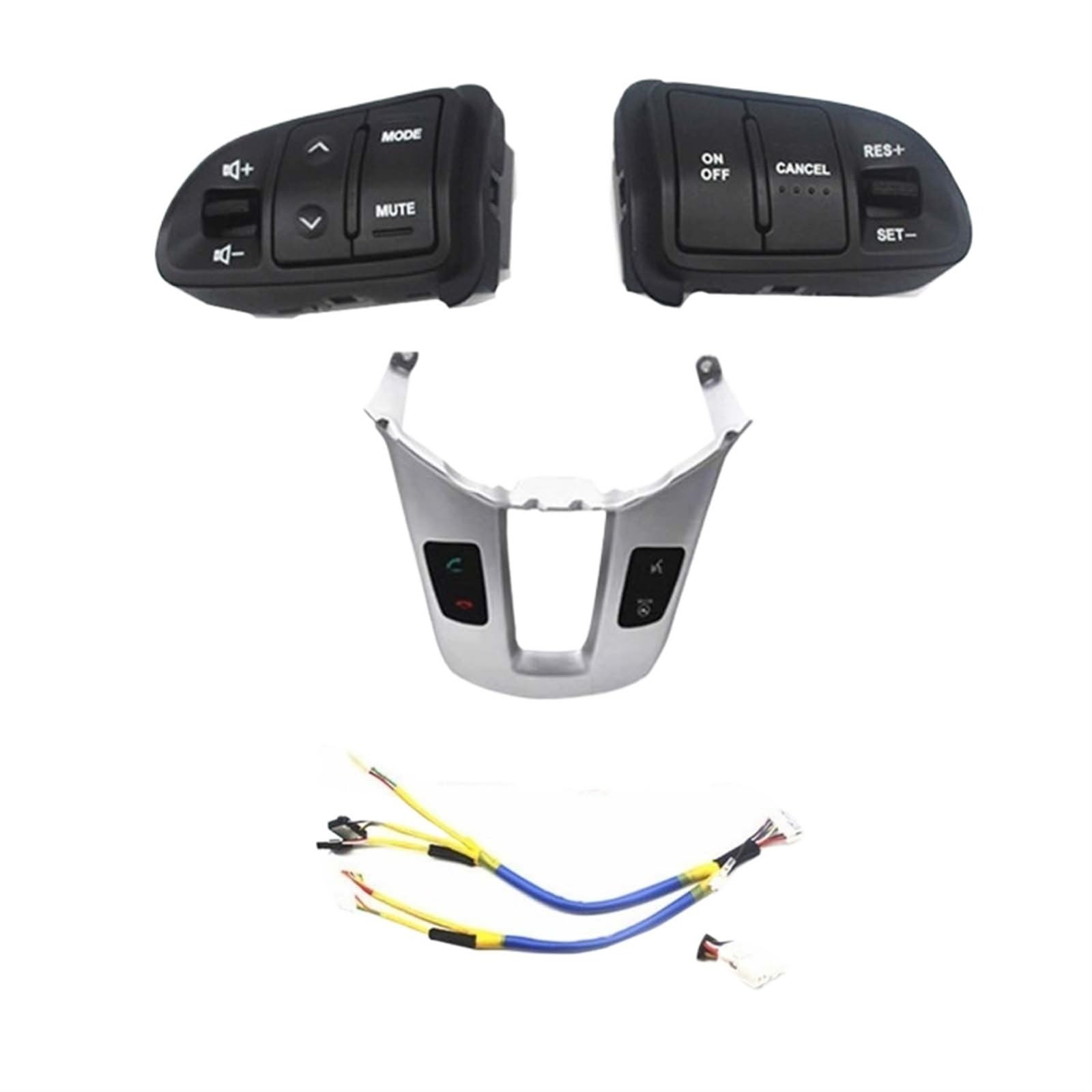 Lenkrad Schalter Kompatibel Multifunktions-Lenkrad-Audio-Tempomat-Tasten/passend for Kia Sportage SL mit Hintergrundbeleuchtung, Auto-Styling(Bluetooth Frame) von TKDCKF