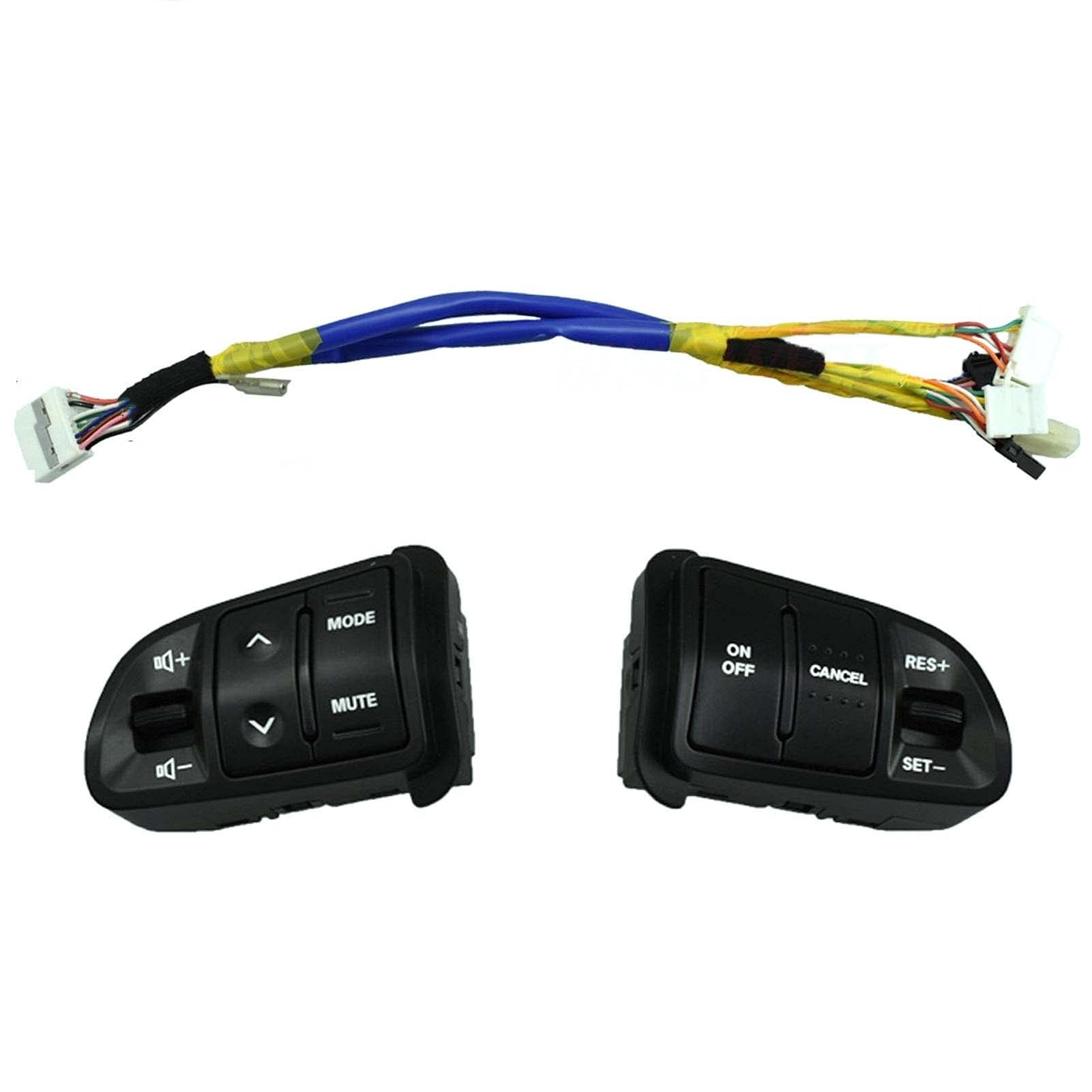 Lenkrad Schalter Kompatibel Multifunktionslenkrad, Audio-Tempomattasten/Passend for Kia Sportage SL mit Hintergrundbeleuchtungstastenschalter und Bluetooth-Panel(Switch 14pins) von TKDCKF