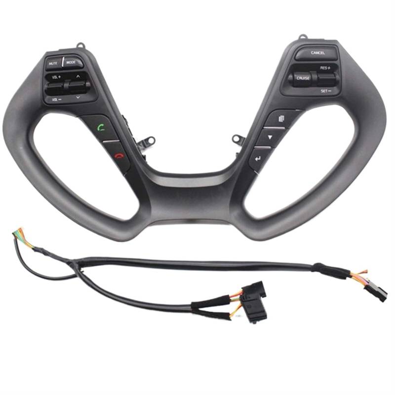 Lenkrad Schalter Kompatibel Tastenschalter/Passend for KIA CERATO K3 2016 2017 K3S Ceed JD 2014 Lenkradtasten Rahmenschalter Audio Voice Cruise-Funktionen(Light General Wire) von TKDCKF