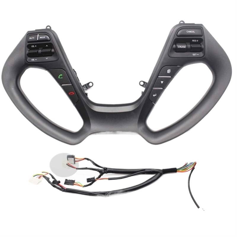 Lenkrad Schalter Kompatibel Tastenschalter/Passend for KIA CERATO K3 2016 2017 K3S Ceed JD 2014 Lenkradtasten Rahmenschalter Audio Voice Cruise-Funktionen(Light Heating Wire) von TKDCKF