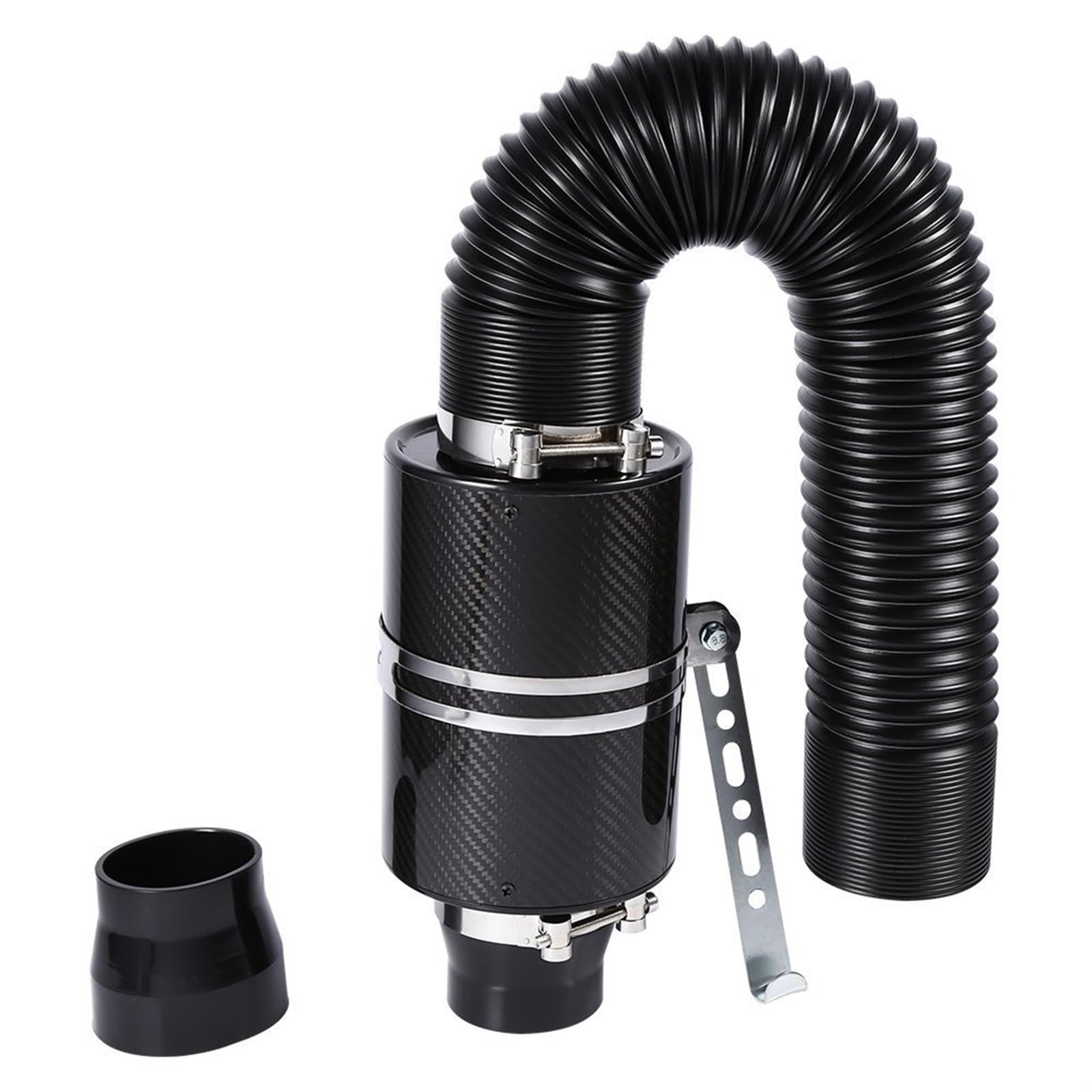 Luftfilter-Ansaugschlauch 3-Zoll-Einlass gebogen Stretch Cold Air Intake Kit Filter Induktion Universal Auto Ansaugrohr Carbon Faser Ansaugschlauch High Flow von TKDCKF