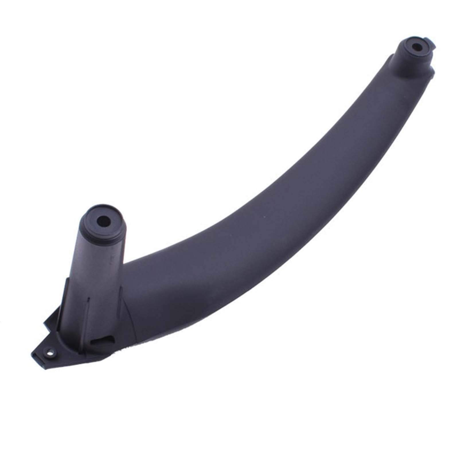 TKDCKF Innenraum Türgriff innen passend Beiges Echtleder Auto Vorne Hinten/Links Rechts Innentürgriff Innenverkleidung Pull Trim Abdeckung/Fit for BMW E70 E71 X5 X6 07-13(Black Right Front) von TKDCKF