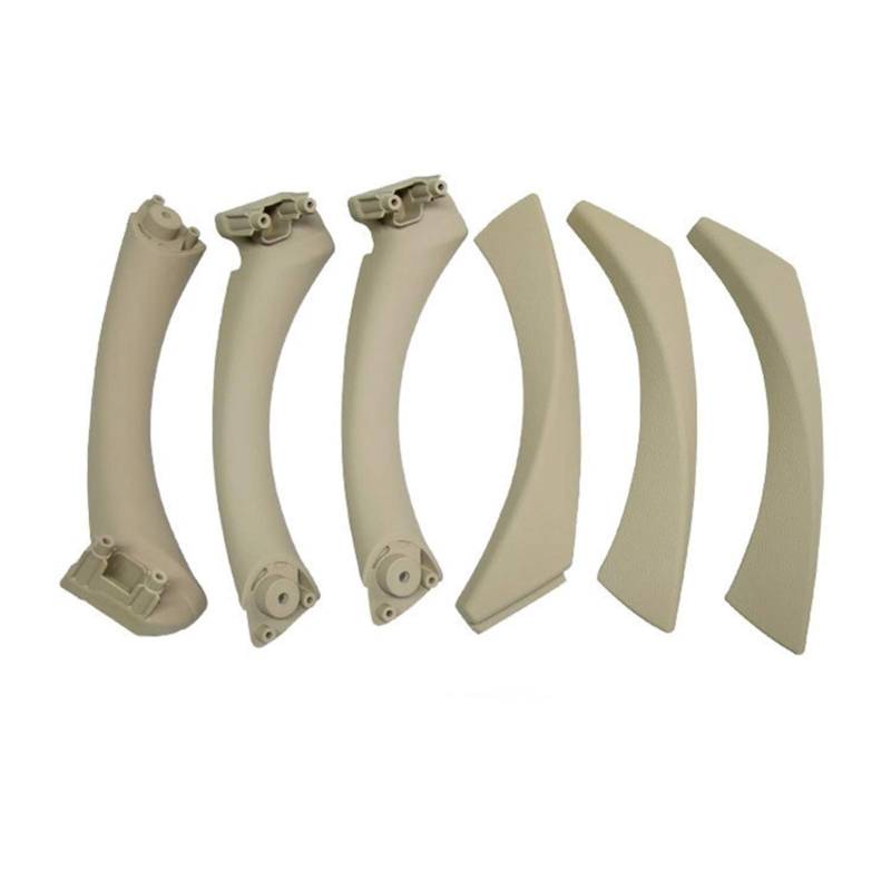 TKDCKF Innenraum Türgriff innen passend Tefanball Innentürgriff-Verkleidungssatz/Passend for BMW E90 E91 3er-Serie 2004-2012 Limousine, Zugverkleidung, Autozubehör(Beige 6 Pcs) von TKDCKF