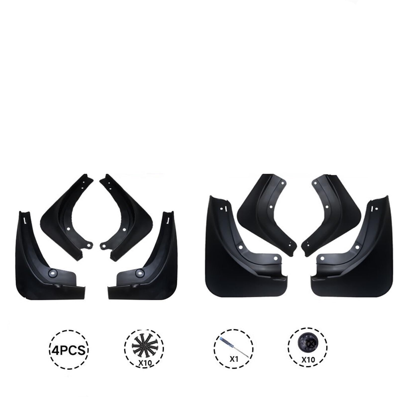 auto-kotflügel seitenschlitze Auto-Schmutzfänger-Spritzschutz/Passend for Tesla Model 3 Model Y Vorder- und Hinterradkotflügel Kein Bohren Kotflügelzubehör 2016-2023(DNBmodel3) von TKDCKF