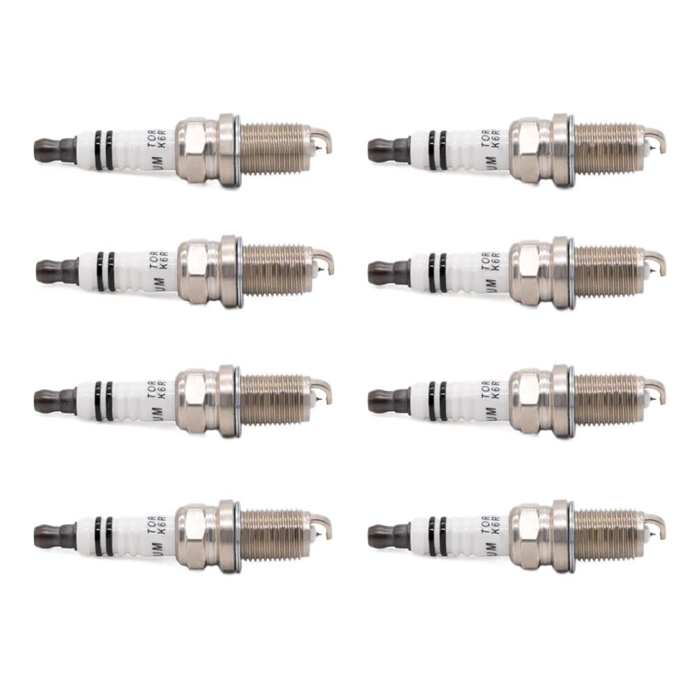 drehmomentschlüssel zündkerzen auto Iridium Platin Zündkerze K6RTIP Ersatz for Candle PFR6B Champion RC8WYP4 Denso IK20TT for F5DP0R(8 pieces with box) von TKDCKF