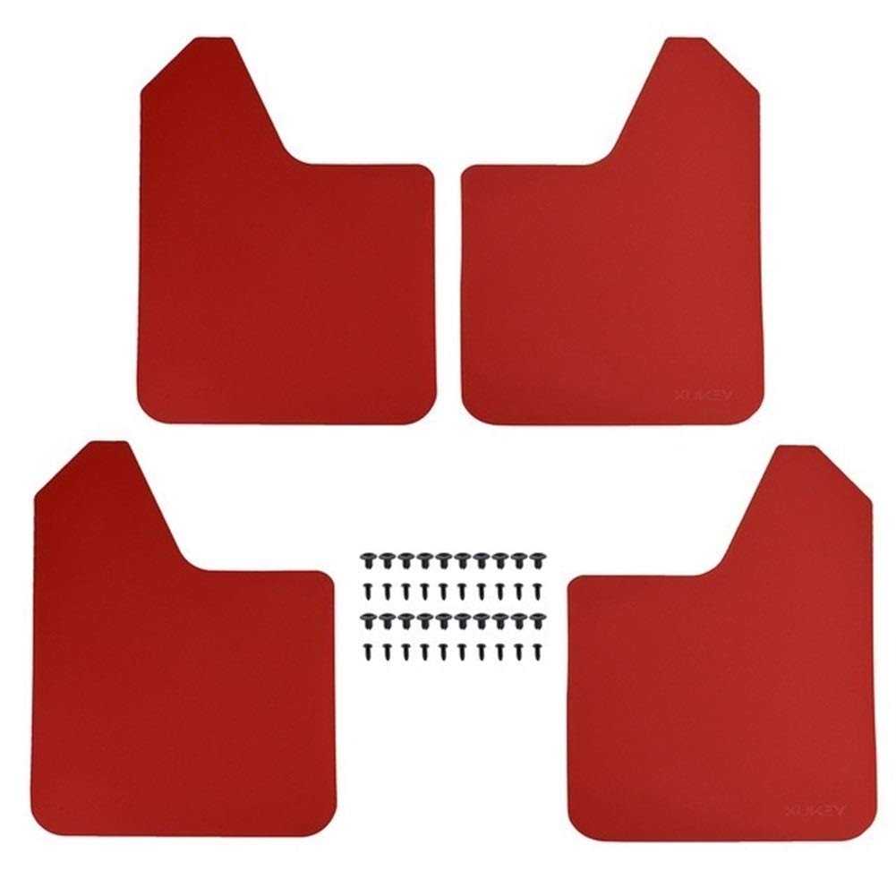 flaps auto kotflügel Passend for Auto-Schmutzfänger, Kotflügelverbreiterungen, Spritzschutz, Kotflügel vorn und hinten, Spritzschutz, Außenteile gummilippe auto kotflügel(4pcs set Red) von TKDCKF