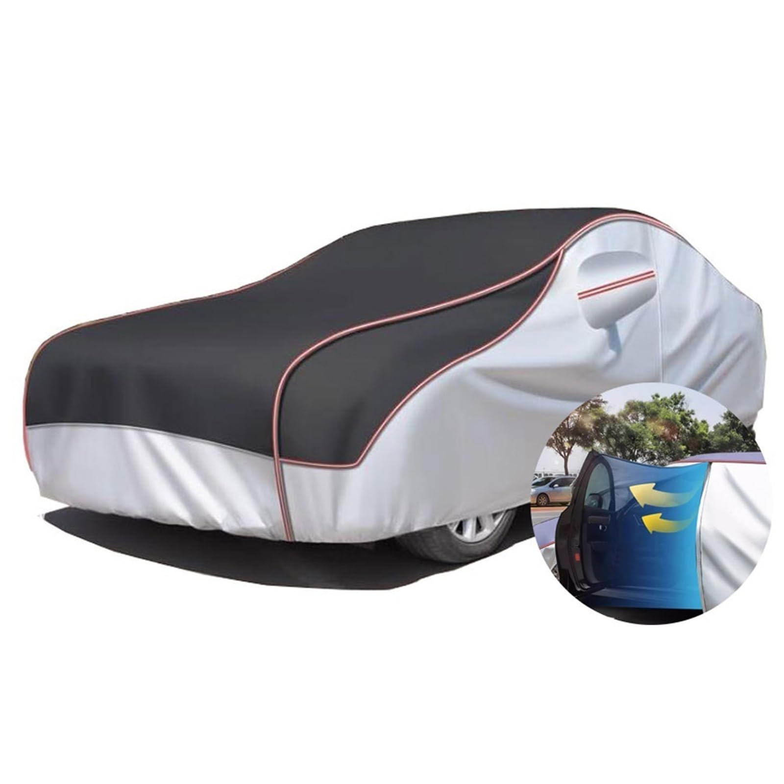 Anti-Hagel-Car-Cover für Vokvo xC40, Vollgarage Schnee Regen Staub Kratzer Outdoor-Schutz Garage Winter Frostschutzmittel Plus Baumwoll-Autoplane mit Reißverschluss von TKHWIAO