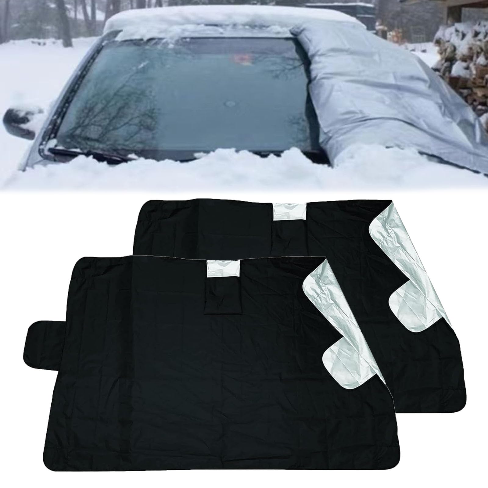 TKNIBEEN Weatherforce 360 All-Weather Windshield Cover, Weatherforce Windshield Protector,Weatherforce 360 All-Weather Sunshade Ice Cover 2pk,Weather Force 360 Windshield Cover, Fits for Any Car (2) von TKNIBEEN