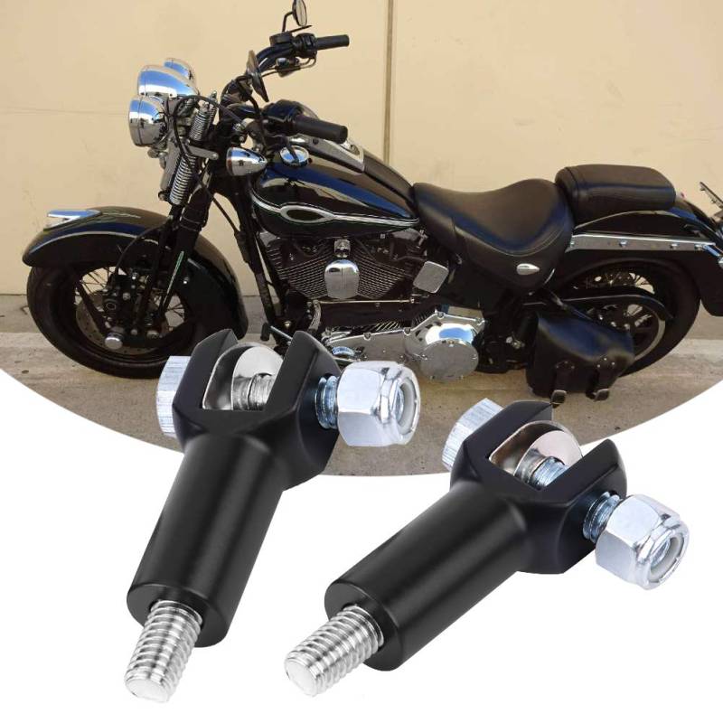 TKSE 1 Paar Beifahrer-Fußrasten-Halterungs-Gabelkopf-Set für Softail 2000–2006 (Schwarz) von TKSE