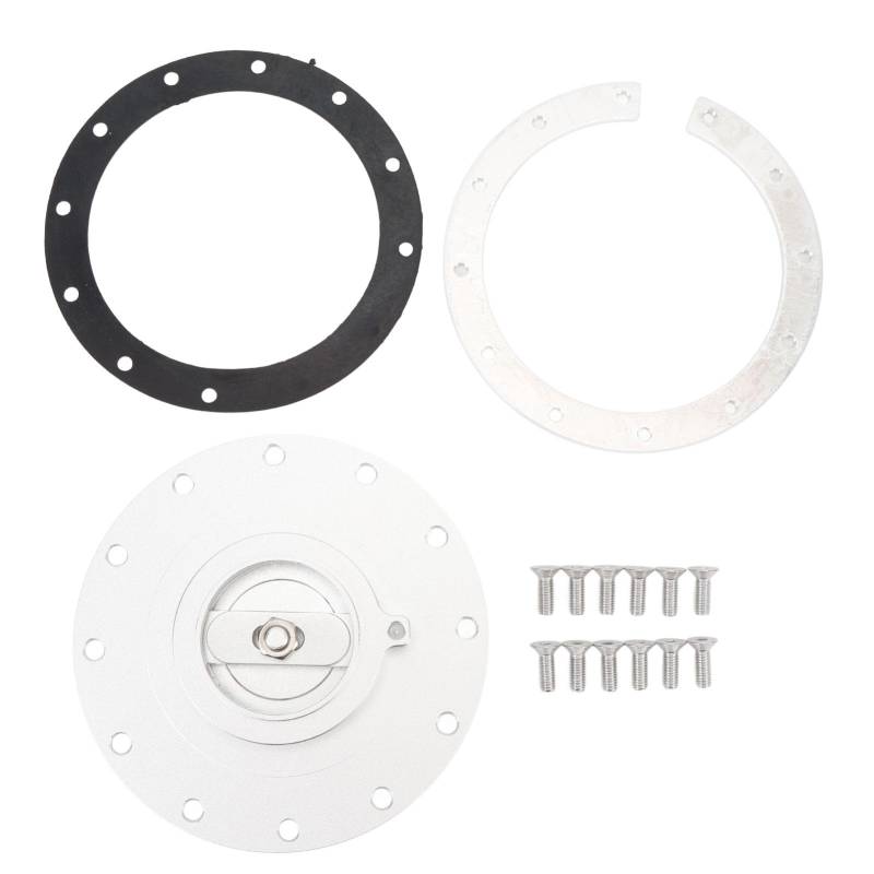 TKSE 160 Mm Billet-Aluminium-Brennstoffzellen-Tankdeckel Zum Einfachen Befüllen mit 12-Loch-Zellenstopfen und Dichtung für 12 5,343-Zoll-Schraubenlöcher Einer Brennstoffzelle von TKSE