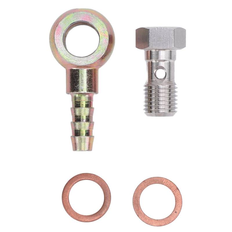 TKSE 7/16inx20 UNF Banjo -Adapter Edelstahlbremsbehälter Banjo Bolt Kit mit 8mm Barb für Transportsysteme von TKSE