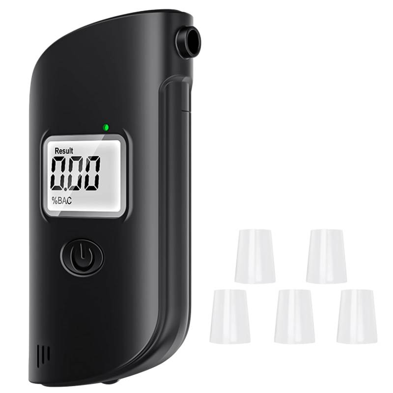 TKSE Alkoholmessgerät,Betrunkener Fahr Tester,Breath Tester und Drunk Meter LCD Display Handheld betrunken Detektor mit 5 Düse Ersatz für Verkehrs Inspektion, Persönliche Verwendung von TKSE