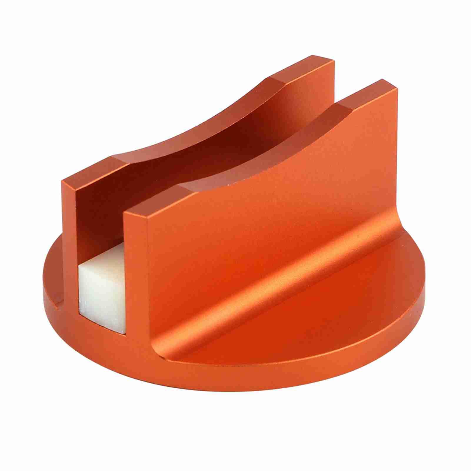 TKSE Aluminium-gerillter Magnetischer Wagenheber-Pad-Wagenschienenadapter (Orange) von TKSE