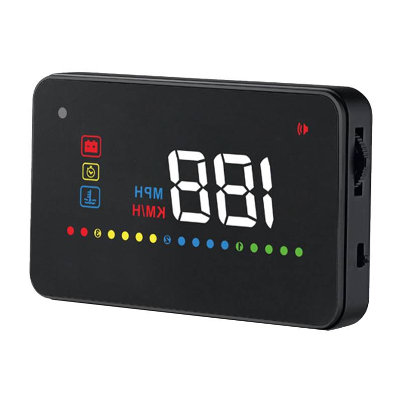 TKSE Digitales HUD-Display, Digitales Tachometer-Display, HUD-Tachometer, Übergeschwindigkeitsalarm, Warnung vor Müdem Fahren, Tragbar, Universell für Fahrzeuge von TKSE