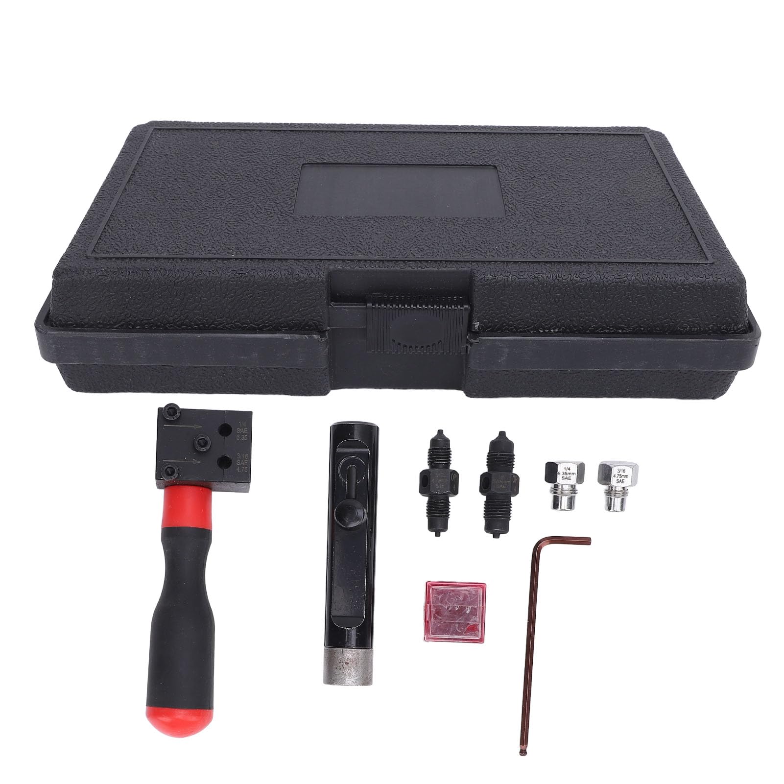 TKSE Double Flacking Tool Kit 3/16in 1/4in Bremslinie Flacking Tool Professionelles Handheld -Flacking -Werkzeug mit Aufbewahrungsbox für die Autoreparatur von TKSE