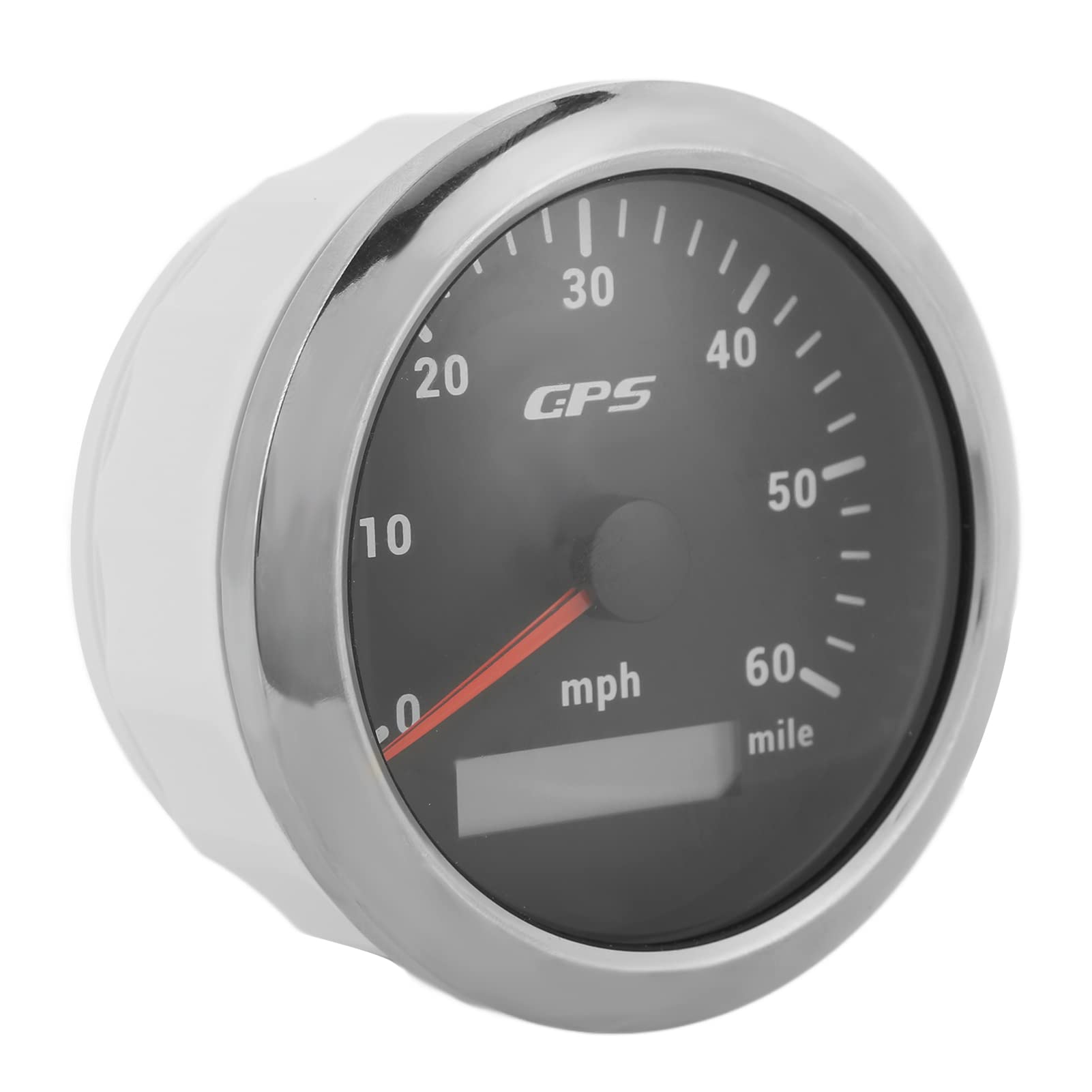 TKSE Geschwindigkeitsmesser Marine GPS-Tachometer, 85 Mm/3,35 Zoll GPS-Tachometermesser 0-60 MPH/H LCD-Display mit Einstellbarer Hintergrundbeleuchtung für RVS-Boote 9-32 V DC von TKSE