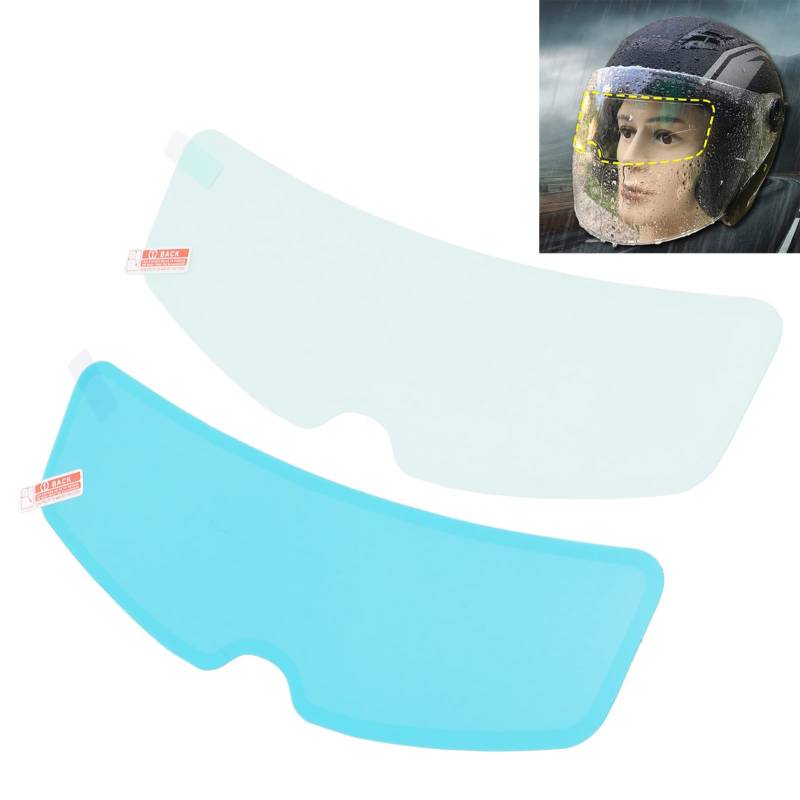 TKSE Helmlinsenfolie, Universal Motorradhelm Regenfest Anti Beschlag Visierfolien Set, Innen Und Außen Hohe Transparenz Schützt Den Linseneinsatz (24,5 Cm/9,6 Zoll) von TKSE