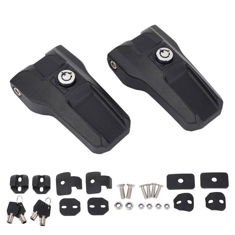 TKSE Hood Lock Catch -Kit, Motorhaubenriegel mit Lock Aluminium Einstellbar Vibration Reduktion Verbessertes Sicherheitsverriegelungshubfangen -Kit für JK JL JT von TKSE